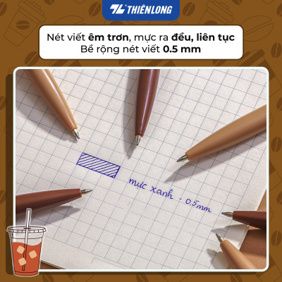 Bút gel B - Buttersmooth Gel Thiên Long GELB-032 - Premium Tip viết êm, trơn - Mực Xanh - Thân ngẫu nhiên