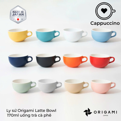 New 2024 Ly sứ Origami Cappuccino Bowl 170ml uống trà cà phê