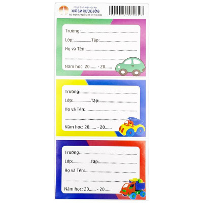 Nhãn Vở Học Sinh Phương Đông