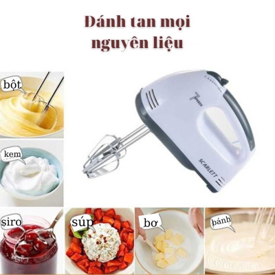 Máy đánh trứng cầm tay 7 cấp độ, máy đánh kem trộn, máy trộn bột đa năng