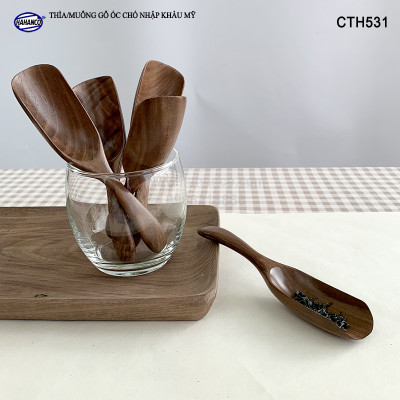 Thìa/Muỗng xúc trà gỗ Óc Chó (15cm) CTH531 - Dùng xúc cafe, xúc gia vị, ăn uống sạch, decor trang trí