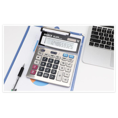 Máy Tính Kế Toán Cầm Tay, 12 số Năng Lượng Mặt Trời-BAOKE/EC2358