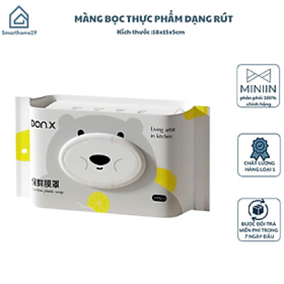 Màng Bọc Thực Phẩm Thế Hệ Mới Dạng Rút Tiện Lợi 100C - Màng Bọc PE Siêu Dai Đựng Thực Phẩm An Toàn - HÀNG CHÍNH HÃNG MINIIN
