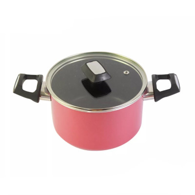 Nồi Easy Seoulcook 18 cm đáy từ (hồng) chống dính vân đá cao cấp Hàn Quốc, dùng được tất cả các loại bếp / Induction