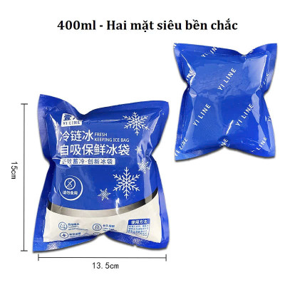 COMBO 5 Túi đá gel khô 200ml bảo quản thực phẩm, an toàn, tiện lợi - Không chảy nước - Giữ lạnh thực phẩm, đồ ăn Túi đá khô giữ nhiệt bảo quản lạnh sữa an toàn, tiện lợi - Giao Mẫu Ngẫu Nhiên