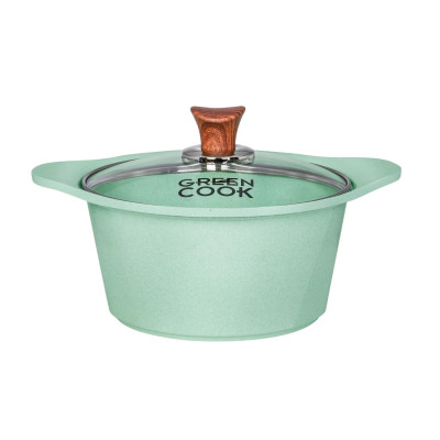 Nồi (quánh) đúc đáy từ Green Cook, nồi chống dính bếp từ men đá xanh ngọc Green Cook GCS05-IH công nghệ Hàn Quốc