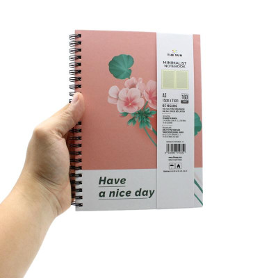 Sổ Lò Xo Bìa Cứng Minimalist A5 - Kẻ Ngang - 160 Trang 80gsm - The Sun 01