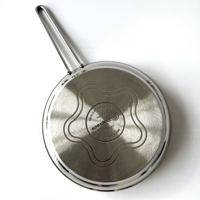 Chảo Inox 304 24cm Korkmaz Tombik A1800 -  Hàng Chính Hãng