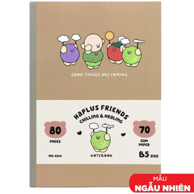 Tập Haplus Friends - Kẻ Ngang - 80 Trang 70gsm - Haplus 8564 (Mẫu Bìa Giao Ngẫu Nhiên)