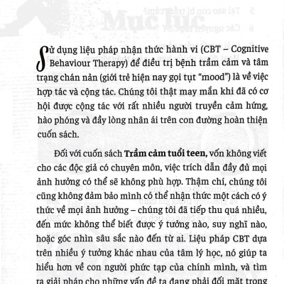 Trầm Cảm Tuổi Teen - Teenage Depression - A CBT Guide For Parents