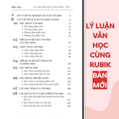 Combo 2 sách: Lý luận văn học cùng Rubik (Tập 1 + Tập 2) - Rubik Văn Chương