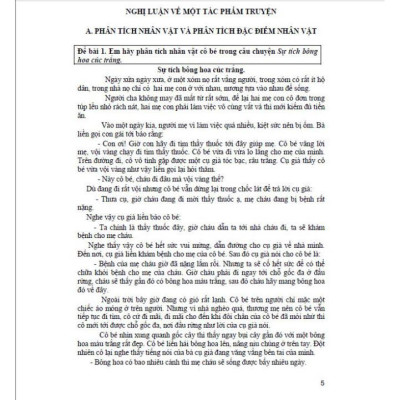 Cảm thụ, phân tích tác phẩm văn học ngoài sách giáo khoa tác phẩm truyện (dùng chung các bộ sgk hiện hành) HA