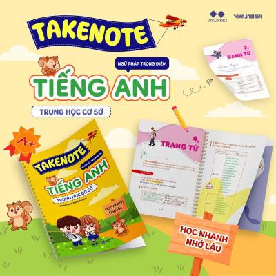 Takenote Ngữ Pháp Trọng Điểm Tiếng Anh Trung Học Cơ Sở - Bản Quyền