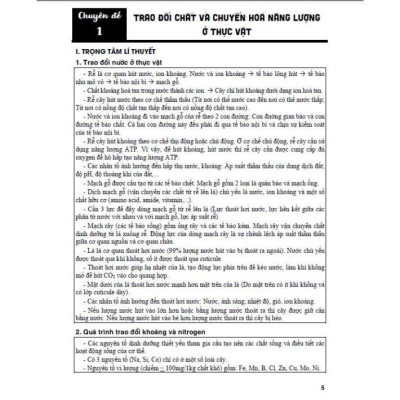 Cẩm nang ôn tập trọng tâm môn sinh học luyện thi tốt nghiệp THPT (dùng chung các bộ sgk hiện hành) - HA