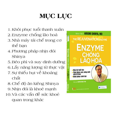 Combo sách: Nhân tố vi sinh (TB) + Enzyme chống lão hoá (TB), tặng sách Sống mạnh mẽ