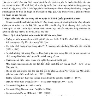 Tuyển Tập 10.000 Câu Hỏi Trắc Nghiệm Ôn Luyện Thi THPT Quốc Gia Môn Lịch Sử Tập 1 