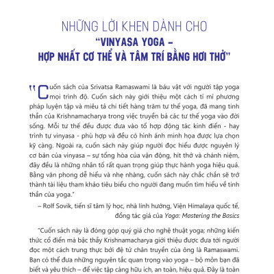 Sách Vinyasa yoga - Hợp nhất cơ thể và tâm trí bằng hơi thở