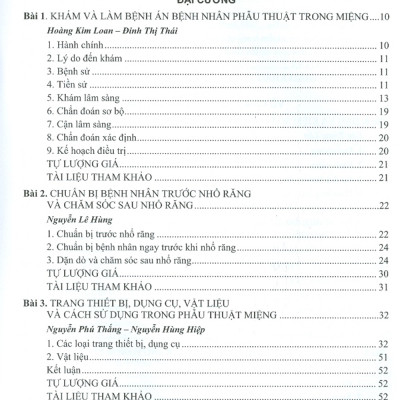 Phẫu Thuật Miệng I (Sách dùng cho sinh viên Răng Hàm Mặt)