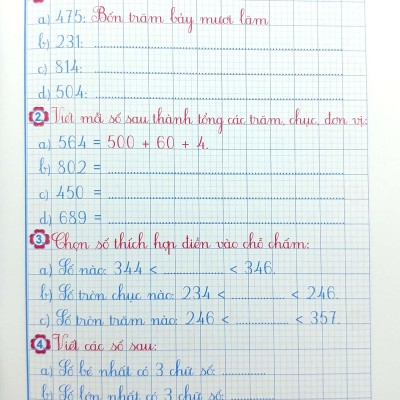 Vở Ô Li Bài Tập Toán Lớp 3 - Tập 1