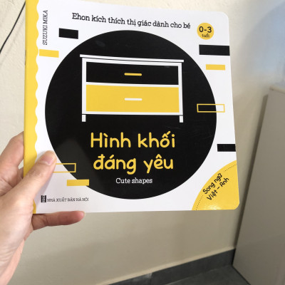 1 Cuốn Trong Trọn Bộ 6 Cuốn Ehon  Kích Thích Thị Giác cho bé Song Ngữ Việt Anh - In mực chiết xuất tự nhiên - Chất liệu giấy ảnh chịu nước, chống thấm nước - Bé gặm nhấm không rách