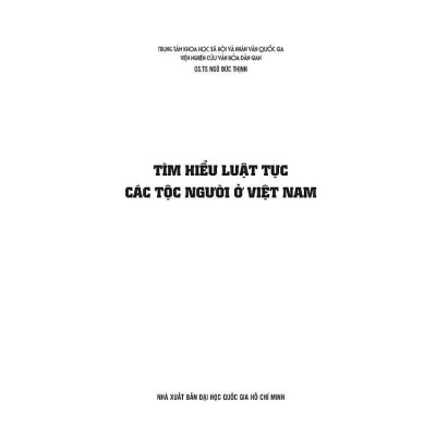 Sách - Tìm Hiểu Luật Tục Các Tộc Người Ở Việt Nam - Ngô Đức Thịnh - VIETNAMBOOK