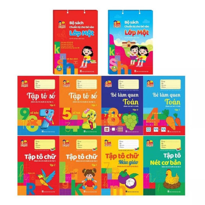 Chuẩn Bị Cho Bé Vào Lớp Một (Túi 8 Cuốn) - Bản Quyền
