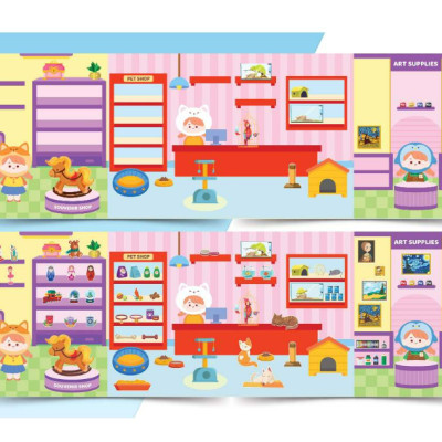 Combo 5 cuốn Sách Trò chơi Đồ hàng cho bé gái (Hơn 1000 Stickers)