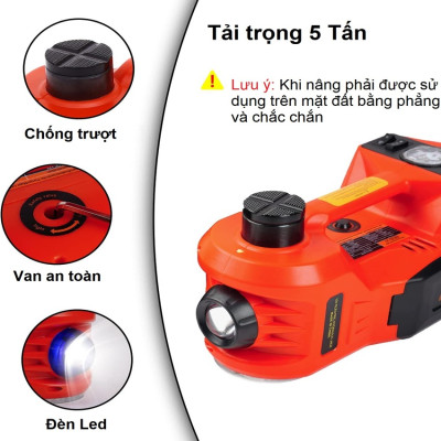 Bộ nâng kích gầm điện, kiêm máy bơm lốp và máy siết ốc ô tô đa năng 3 trong 1 ROGTZ TY-003 - Hàng chính hãng, bảo hành 24 tháng