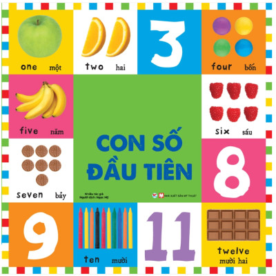 Combo 6 cuốnTừ vựng đầu tiên cho bé (Từ vựng, phương tiện, động vật, màu sắc hình dạng số đếm, con số, trang trại (tân việt)