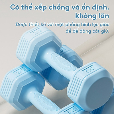 BG Tạ tay 314 tạ tập tay lõi bê tông bọc nhựa PVC cao cấp tập gym tại nhà (hàng nhập khẩu)
