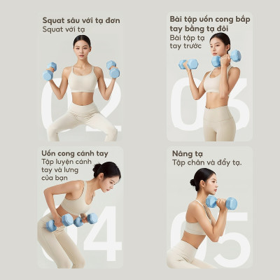 Tạ Tập Tay Nhựa 314 - 3KG cao cấp tập tay tại nhà ( hàng nhập khẩu)