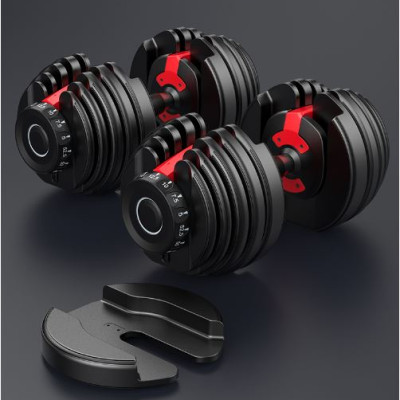 Bộ 2 Tạ Tay Điều Chỉnh Khóa Số Tự Động 24kg DNS968 (Tổng 48kg) Bằng Gang Nguyên Khối Cao Cấp Chính Hãng Đại Nam Sport 