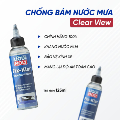 Dung Dịch Chống Bám Nước Mưa Liqui Moly Clear View 1590 | Chống Bám Nước Mưa Trên Kính Ô Tô Giúp Tăng Tầm Nhìn Khi Đi Mưa