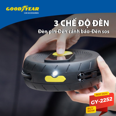 Máy Bơm Lốp Ô Tô Không Dây Tích Điện Tự Ngắt Đa Năng GOODYEAR GY -2252