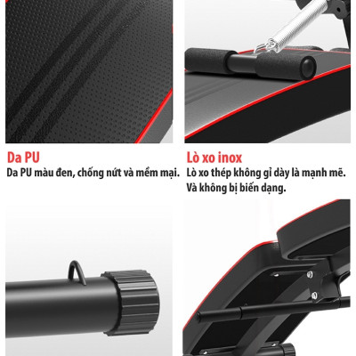 Ghế tập bụng cong có chốt gập SIT UP model 119 mới BG (hàng nhập khẩu)