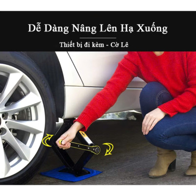 Kích Nâng Gầm 2 Tấn Loại Dày Cho Ô Tô, Xe Con, Xe Máy – Kèm Cờ Lê, Nhỏ Gọn, Tiện Dụng