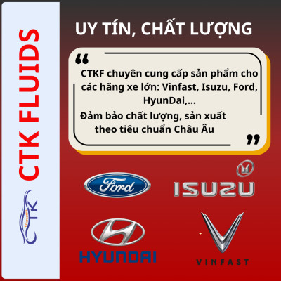 Nước Làm Mát Động Cơ Ô Tô Màu Đỏ CTK Super LLC Coolant Chính Hãng, Dung Tích 1 Lít hoặc 4 Lít, Khuyến Nghị Dùng Cho Cả Xe Điện, Bảo Vệ Động Cơ Lâu Dài