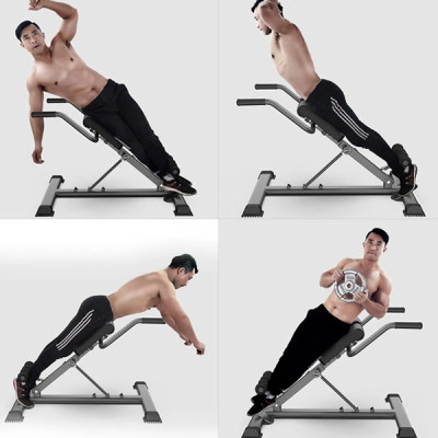 (New 2025) Ghế tập lưng bụng điều chỉnh độ nghiêng, nặng 11kg, phù hợp tập lưng, gập bụng tại nhà nhỏ gọn, an toàn.