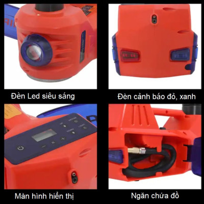 Bộ nâng kích gầm điện, kiêm máy bơm lốp tự ngắt 2 trong 1 Thương hiệu Đức ROGTZ TY-EHJ03, Tải 5 Tấn - Hàng Nhập Khẩu, BH 12 Tháng