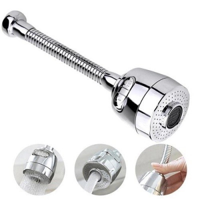 Vòi Rửa Chén Bát Tăng Áp Nhựa Mạ Điện Nối Dài 2 Chế Độ Nước Xoay 360 Độ Tiết Kiệm Nước , Không Rỉ Sét Thân Vòi Dài Xoay Chuyển Linh Hoạt, 2 Chế Độ Nước Tiện Dụng