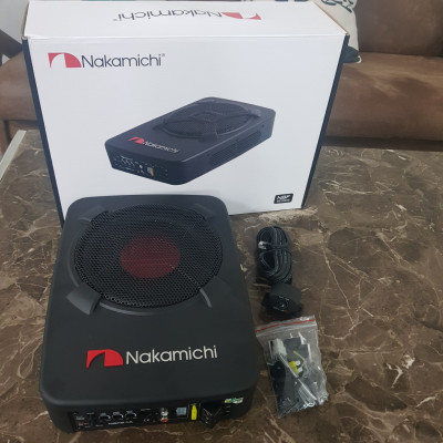 Bộ Loa SUB siêu trầm đặt gầm ghế xe ô tô, thương hiệu Nhật Bản NAKAMICHI NBF8.1A - Hàng Chính Hãng