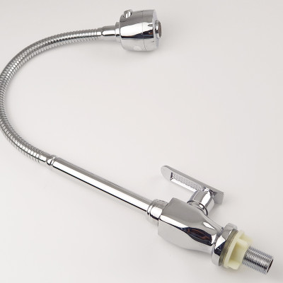 Vòi rửa chén lạnh cần lò xo Đồng mạ Chrome Eurolife EL-RC01 (Trắng bạc)