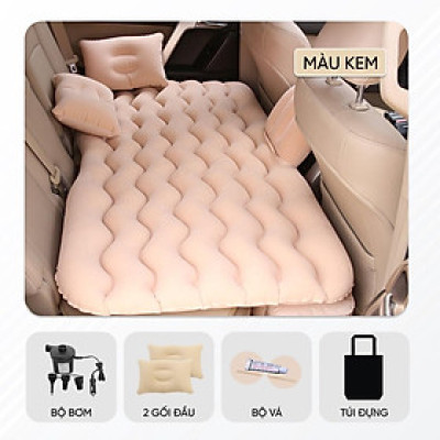 Giường NỆM HƠI gấp gọn dễ mang đi du lịch cho xe hơi, ô tô 4 đến 7 chỗ - 