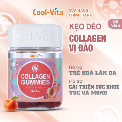 Combo Kẹo Dẻo Collagen & Kẹo Dẻo Củ Dền Coolvita Hỗ Trợ Trẻ Hóa Sáng Da - Cải Thiện Sức Khỏe Tóc Móng - Hỗ Trợ Bổ Sung Sắt, Lưu Thông Máu - Bổ Sung Năng Lượng, Kết Hợp Biotin, Vitamin C, Vitamin E &  LCitrulline - 2 Hộp (60 viên x 3g)/hộp