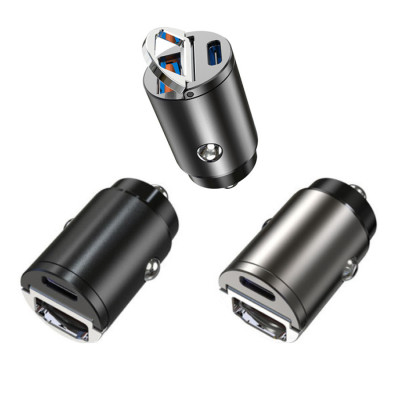 Tẩu Sạc Nhanh USB Type C Công Suất 30W | Tẩu Sạc Nhanh USB Type C Công Nghệ Sạc Nhanh QC 3.0 Thông Minh, Chất Liệu Hợp Kim, Thiết Kế Nhỏ Gọn