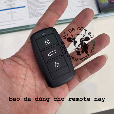 Bao da chìa khoá Vinfast VF5 xe điện VF 5 handmade da thật 004