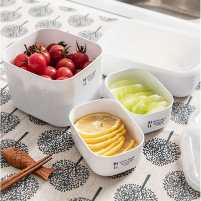Set 02 hộp đựng & bảo quản đồ ăn White Pack 280ml ( hình chữ nhật ) thích hợp dùng trong lò vi sóng - MADE IN JAPAN