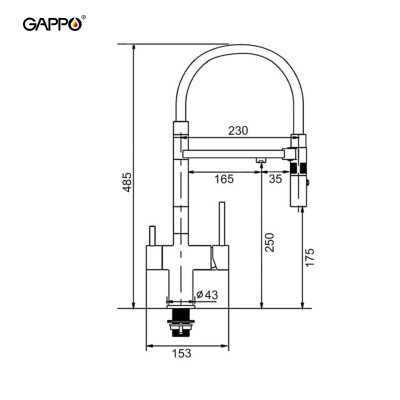 VÒI BẾP CAO CẤP TÍCH HỢP RO NHẬP KHẨU NGA GAPPO G4397-80 MÀU CROMR - HÀNG CHÍNH HÃNG