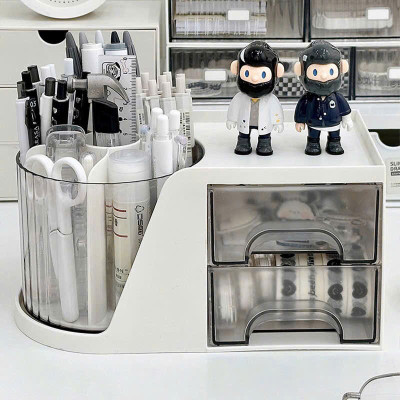 Hộp Đựng Bút Có Ngăn Kéo Tiện Dụng, Hộp Bút Để Bàn Đa Năng, Hộp Đựng Đồ Bàn Học, Hộp Đựng Mỹ Phẩm - HÀNG CHÍNH HÃNG MINIIN