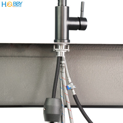 Vòi rửa chén nóng lạnh Inox 304 dây rút 3 chế độ Hobby Home Decor VDR6